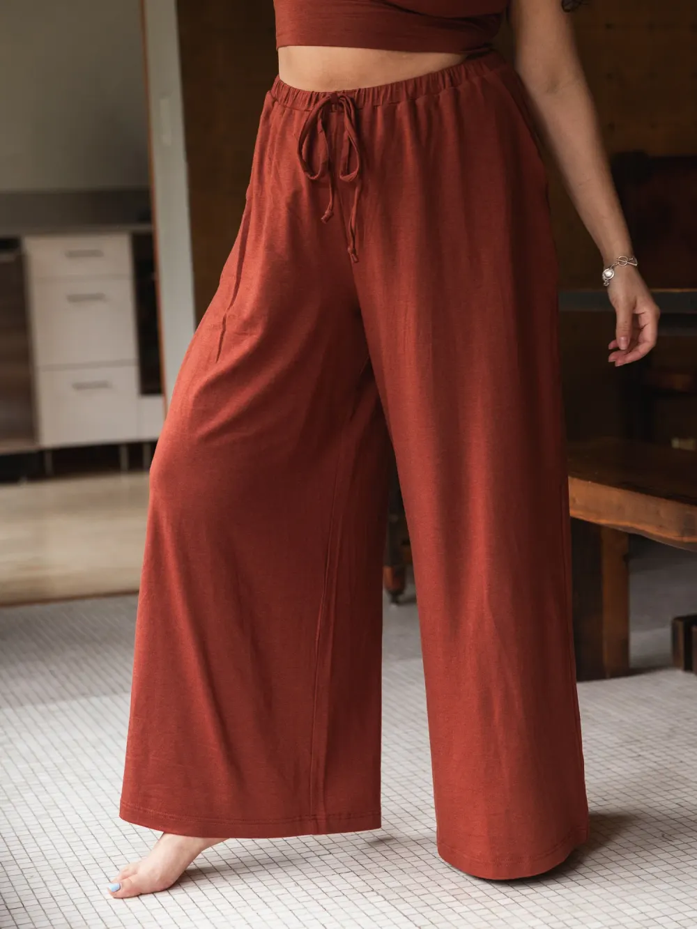 CINNAMON LYOCELL SLOANE PANT from Free Label