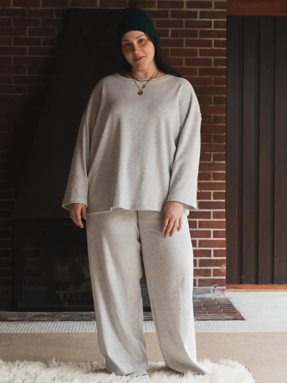 ATHLETIC GREY PIMA COTTON BILLIE LOUNGE PANT from Free Label