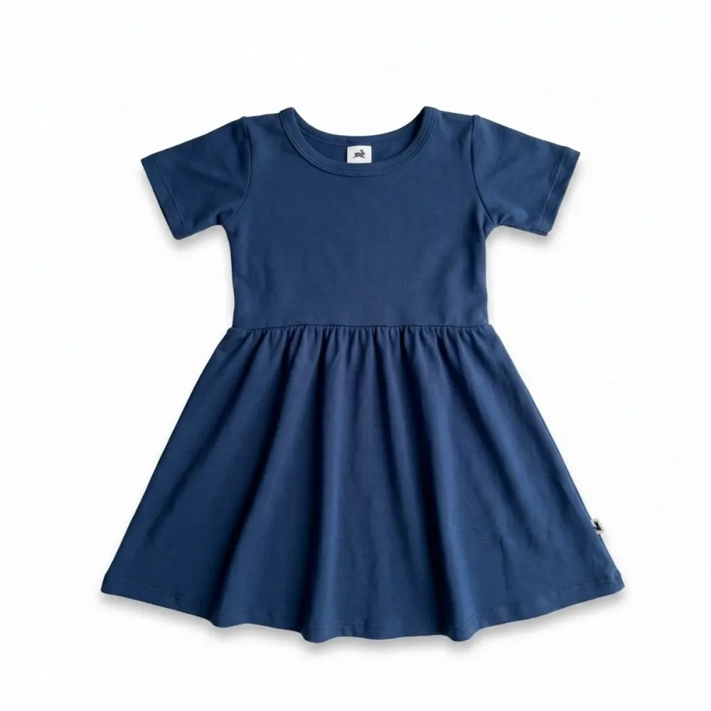 Baby/Kids' Bamboo Daphne Dress | Navy from Little & Lively