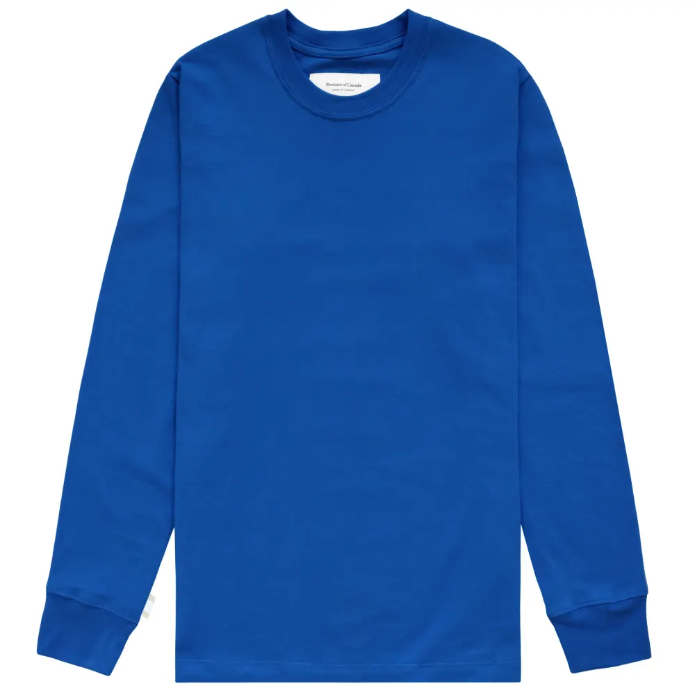 Monday Long Sleeve Tee Royal - Unisex from Province of Canada
