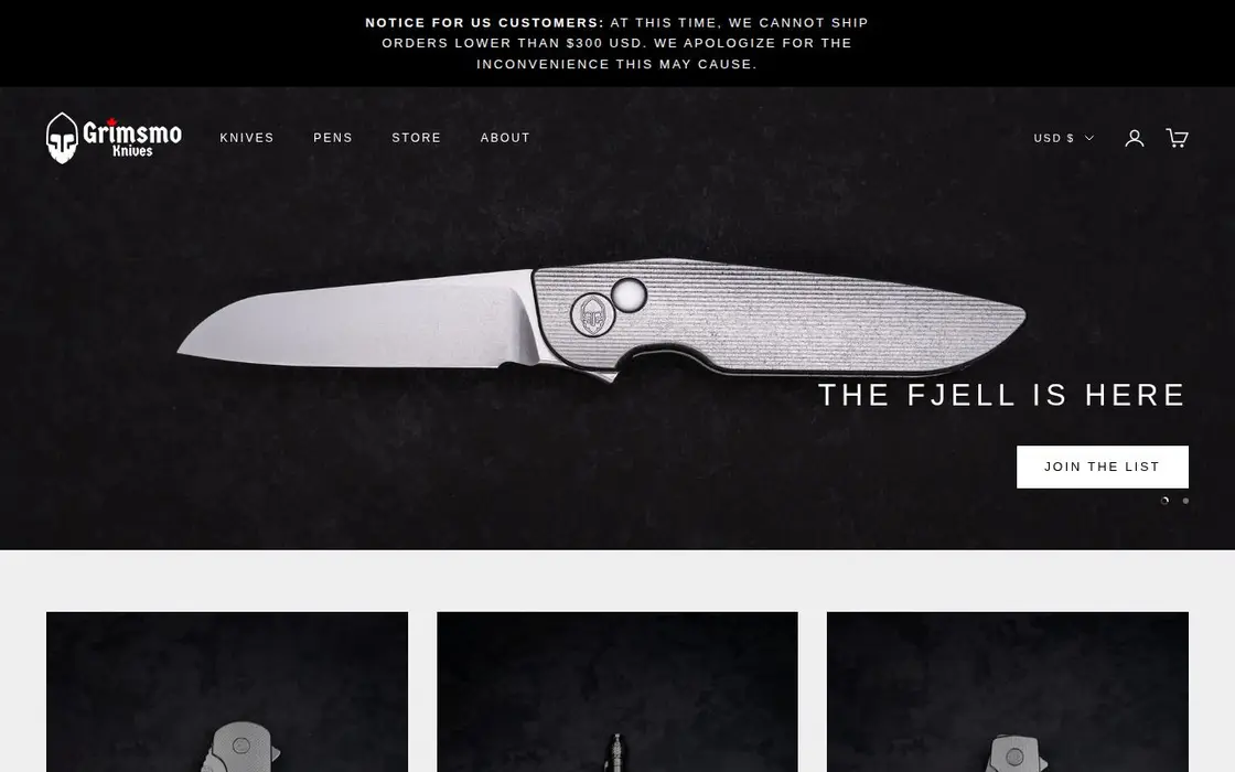 Grimsmo Knives website