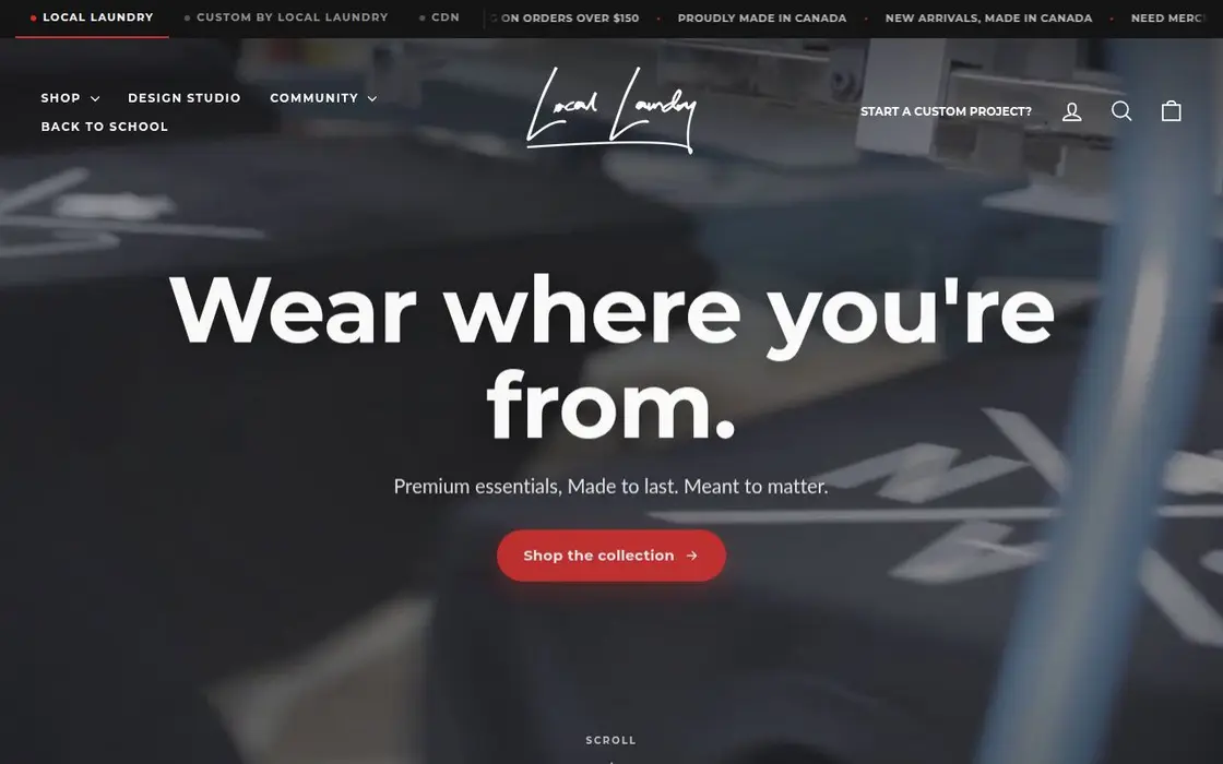 Local Laundry website