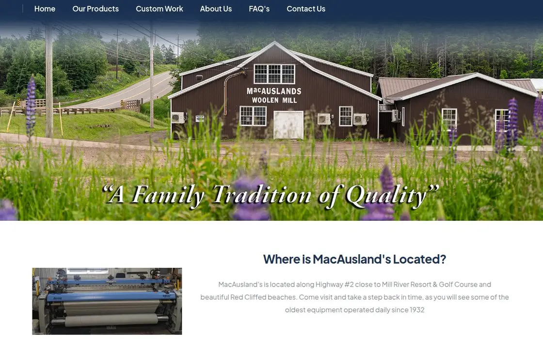 MacAusland's Woolen Mills website
