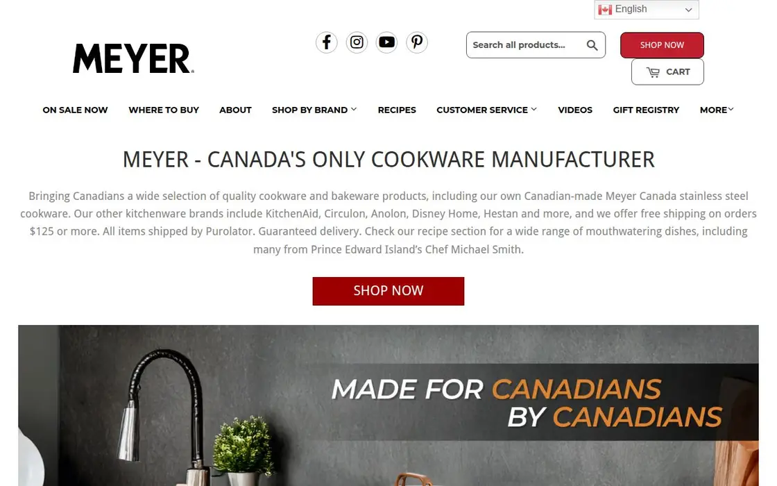 Meyer Canada website