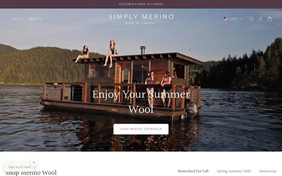 Simply Merino website