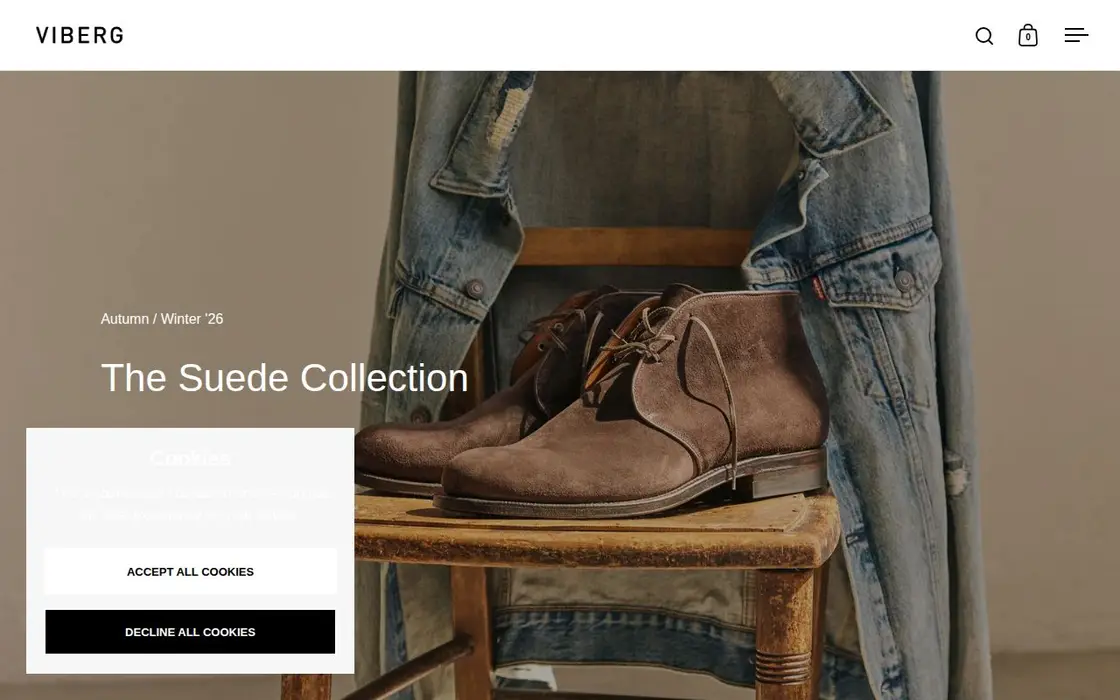 Viberg Boots website